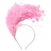 Diadema Triangular de Plumas de Carnaval Fiesta de Baile Festiva Adorno Popular para la Cabeza Disfraz