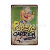Marvel Dibujos Animados Popeye Arte de Hierro Retro Popeye Decoración de Hierro Pintura Colgante Restaurante Bar Decoración de Pared