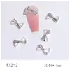 Joyería para Uñas Cyber Celebrant Mariposa Corbata Diamante Super Brillante Diamante Triangular Aleación Lazo Oro y Plata Decoración de Uñas Diamante