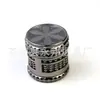 Mini diámetro 67mm aleación de zinc molinillo perspectiva cuatro capas seis hojas Abaco molinillo metal triturador de cigarrillos set para fumar