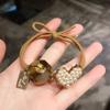 Diadema estilo coreano para mujer, popular en internet, tendón de goma, lazo para mujer, tocado de perlas simple y distintivo, lindo anillo para el cabello, pulsera, cuerda para el cabello de doble uso