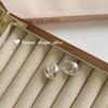 Aretes Anchos Plata Brillante Industria Pesada Coreana Plata Esterlina S925 Aretes Estilo Ins Diseño Nicho Femenino Sentido de Alta Gama