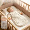Saco de dormir de seda para bebé Bibibay, algodón puro, Clase A, adecuado para primavera, otoño e invierno, con control de temperatura constante, diseño integrado anti-patadas para recién nacidos