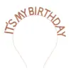 Festa de Aniversário Transfronteiriça Faixa de Cabeça com Strass É Meu Aniversário Faixa de Cabeça com Letra Nova para Meninas Acessórios Yiwu