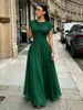Vestido longo de chiffon liso, estilo novo transfronteiriço europeu e americano de 815W, acinturado, elegante e estiloso para mulheres, novo para 2026