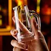 Venta al por mayor de fábrica vaso de bala de vidrio copa pequeña transparente copa de vino extranjera copa de un trago copa de vino blanco wonton copa para licores
