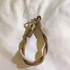Cordón Universal Duradero Estilo Ins para Teléfono con Colores Dopamina Contrastantes, Llavero de Correa de Muñeca Tejida Gruesa para Mujeres