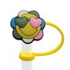 Novo Quente Venda Flor Arco-Íris Tampa de Canudo Manga de Canudo de Silicone Tampa de Pó de Canudo Personalizado Pingente Decorativo