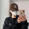 Boné de Baseball para Mulheres com Aba Curva, Bordado de Letra Estilo Coreano, Chapéu Bico de Pato para Homens, Proteção Solar ao Ar Livre para Primavera e Verão