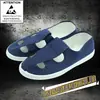 Zapatos Electrostáticos para Mujer, Zapatos Libres de Polvo de Cuatro Agujeros, Zapatos Antiestáticos, Zapatos de Trabajo para Hombre, Lona de Verano Transpirable Fábrica Electrónica Suelas Gruesas Suaves