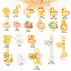 Colgante de Caballo Pequeño de Madera con Goteo de Aceite Dorado Antiguo que Conserva el Color Abalorio Espaciador de Caballo del Zodiaco Microincrustado Accesorios para Pulseras y Collares DIY