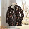 2025 Sitio Independiente Transfronterizo Temu Moda Femenina Chaqueta Acolchada de Algodón Estampado Digital Floral Chaqueta de Algodón para Mujer F249