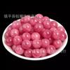 Cuentas sueltas de piedra roja optimizadas, accesorios de joyería para bricolaje, pulsera de cuentas redondas de piedra roja de jade con color agregado, accesorios semiacabados