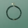 Pulsera de Ágata Verde Acuática para Mujer, Joyería Simple de Año de Nacimiento, Pulsera Tejida a Mano, Regalo de Verano para Novia, Cuentas Hechas a Mano de Estilo Fresco