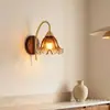 Lámpara de Pared Retro Americana Lujo Ligero Vidrio Sala de Estar Sofá Pasillo Pasillo Estilo Mediados de Siglo Dormitorio Mesita de Noche Pared de Fondo Iluminación