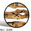 Reloj de Pared Hueco de Madera de Venta Caliente Transfronteriza con Textura de Veta de Madera, Reloj Creativo con Textura Elegante, Reloj Silencioso, Reloj de Pared Decorativo