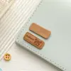 Etiqueta de Couro de Microfibra Desenho Animado, Etiqueta de Couro Estampada, Patch para Roupa, Etiqueta de Couro para Roupa de Boneca Pet DIY, Etiqueta de Urso com Rosto Sorridente