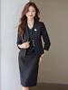 Estilo Frio Roupa Profissional Feminina Primavera Outono e Inverno Moda Manga Longa Terno Estilo Chanel Colete Mesmo Roupa de Trabalho de Luxo Leve Novo Estilo