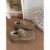 Famosos en Internet Antideslizantes Cálidos Plataforma de Pedal Zapatos de Algodón para Mujer Invierno 2024 Nueva Llegada Forrados de Felpa Retro Maomao Zapatos Birken