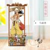 Marcadores de Página Periféricos Luffy Ace Chopper Nami Zoro Enma Metal Suporte Vazado Papelaria Bidimensional