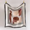 Pañuelo Cuadrado Grande de Seda Oblicua Estilo Británico 90 Estampado de Cebra Seda Moda Bufanda Chal Versátil