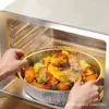 Plato Redondo de Papel de Aluminio Placa Gruesa de Papel de Estaño Papel para Freidora de Aire Horno Doméstico Horneado Grado Alimenticio Resistente a Altas Temperaturas Papas Fritas