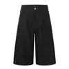 Pantalones Cortos de Traje Rayados Retro Americanos para Hombres y Mujeres, Holgados para el Trabajo, Relajados, Casuales, Pierna Ancha, Acortados