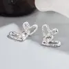 Nuevos Pendientes de Corazón Doble con Textura 2024, de Alta Gama, Modernos y Versátiles, Aretes de Moda Dongdaemun para Mujer