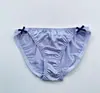 Comercio exterior transfronterizo Amazon tanga de seda helada sin costuras de cintura baja para mujer bragas con lazo cómodas transpirables de cintura baja
