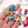 Estampado Ultrasónico Polvo Dorado de 2.5 cm Estrella de Cinco Puntas DIY Pasador Hecho a Mano Accesorios para el Cabello Accesorios para Ropa Fabricante Accesorios al por Mayor