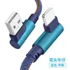 Para Apple Android Tipo-C doble codo en L cable de datos de mezclilla cable de carga micro usb venta al por mayor