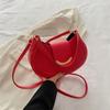 2024 nova bolsa feminina cor sólida moda casual bolsa mensageiro bolsa de design de nicho bolsa feminina simples ombro bolsa nas axilas moda
