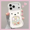 Funda de teléfono linda de Miffy para Apple 18pm, iPhone 16, diseño de dibujos animados, 17 con doble soporte, 15 transparente, 14 modelo nuevo