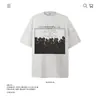Camisetas de Algodão Puro Pesado Estampadas com Personagens Retrô Americano, Manga Curta, 250g, para Homens e Mulheres, Marca Moderna, Modelagem Solta, Atacado Transfronteiriço