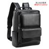 Mochila de cuero para hombre de moda, para negocios, para ir al trabajo, mochila de cuero, bolsa para computadora ligera y a la moda, gran capacidad, mochila casual, Negra
