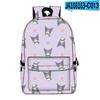 Mochila Sanrio Kuromi Kuromi Estampada 3D Perímetro Grande Capacidade Mochila Totalmente Estampada