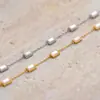 Pulsera de Cubo de Azúcar de Plata de Ley S925 con Nácar Blanco para Mujer, Accesorio de Mano de Lujo Ligero de Moda Japonesa, Joyería de Moda con Diseño Versátil de Nicho