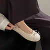 ¡Zapatos mecedores para quedarse en casa! Zapatos slip-on redondos de tacón bajo con lazo juguetón y lindo para mujer, colección de otoño 2026