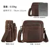 Bolso Cruzado Nuevo para Hombre de Comercio Exterior, Bolso Vertical de Hombro de Cuero Genuino de Capa Superior con Solapa y Hebilla, Bolso Vintage para Hombre