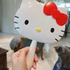 Espejo de Belleza de Gato Kity de Dibujos Animados de Moda Mini Espejo de Tocador Mango Portátil Espejo de Maquillaje para Niñas Gato Kitty