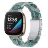 Para Fitbit versa3/sense reloj inteligente universal correa de reloj de resina metal acero de tres bolas correa de reloj