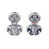 Cuentas Ruyi Fu de plata pura S999 con orificio pasante 3D, accesorios hechos a mano, material tejido de cordón rojo, accesorios para pulsera DIY