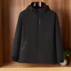 Chaquetas a Prueba de Viento Personalizadas para Otoño e Invierno, Ropa de Trabajo Personalizada con Capucha, Chaquetas Finas Forradas de Polar con Bordado de Logo Impreso