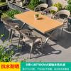 Mesa y silla de exterior para ocio, mesa y silla de terraza, mesa y silla de exterior para patio, jardín, mesa y silla de exterior, mesa de té y cafetería, conjunto de tres piezas
