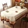 Toalha de Mesa Estilo Americano, Impermeável, à Prova de Óleo, Não Precisa Lavar, Novo Modelo 2025, Luxo Leve, Sensação de Alta Qualidade, Retangular, Toalha de Mesa para Jantar que Melhora o Ambiente