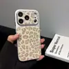 Capa de Celular Estampa de Leopardo com Janela Grande Adequada para Apple 17Promax Tendência 13 Modelo de Comércio Exterior 15/16/17 Textura de Toque de Pele