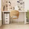Escritorio de computadora para el hogar, mesa blanca pequeña, mesa de comedor, dormitorio, maquillaje, habitación de alquiler, escritorio para estudiantes, estilo crema