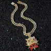 Collar con Colgante de Animal Bulldog Personalizado Estilo Hip-Hop Transfronterizo Europeo y Americano Accesorios de Marca de Rap de Moda