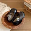 Nuevos Zapatos de Cuero para Niñas Primavera/Verano Negro Estilo Coreano Suela Suave Zapatos Individuales para Bebés Zapatos Retro de Princesa para Niñas