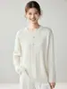 Suéter de cashmere solto e relaxado para mulheres, gola redonda, mangas compridas, pulôver, trança em toda a peça, malha casual e versátil